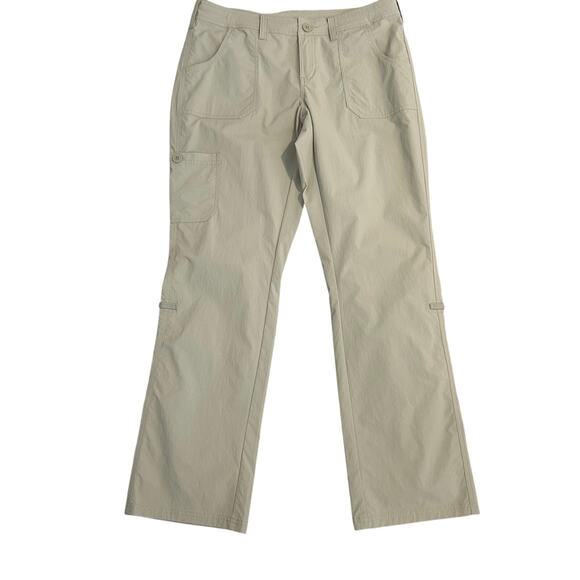 The North Face women's tan nylon convertible hiking cargo mid rise pants size 12 - Picture 1 of 12